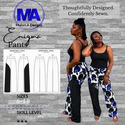 ENIGMA Pants Sewing Pattern (Digital Download)