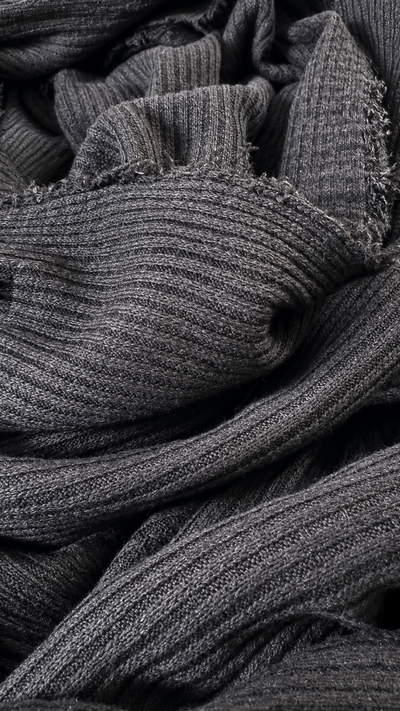 Black Ribbed Knit