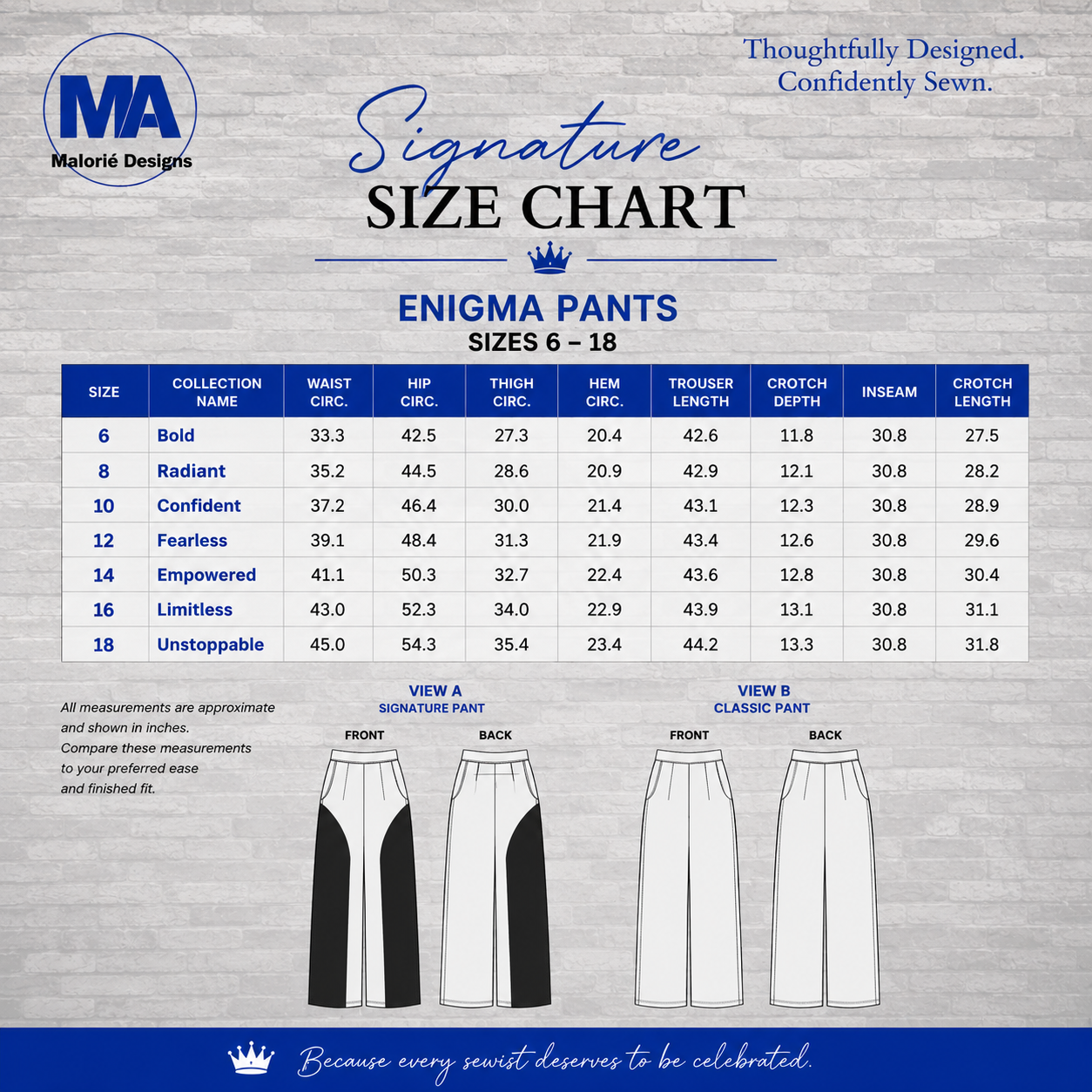 ENIGMA Pants Sewing Pattern (Digital Download)