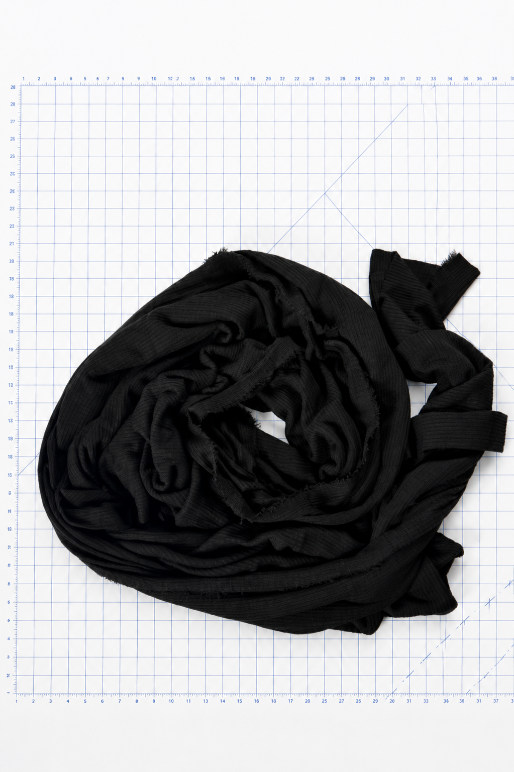 Black Ribbed Knit