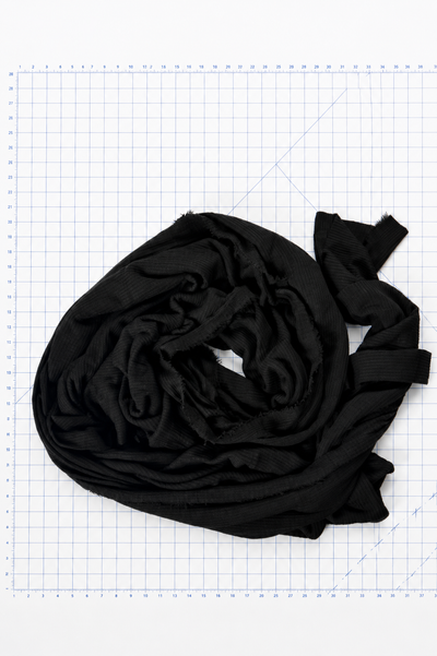 Black Ribbed Knit